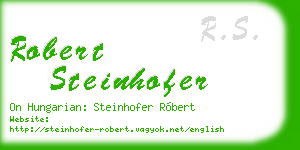 robert steinhofer business card